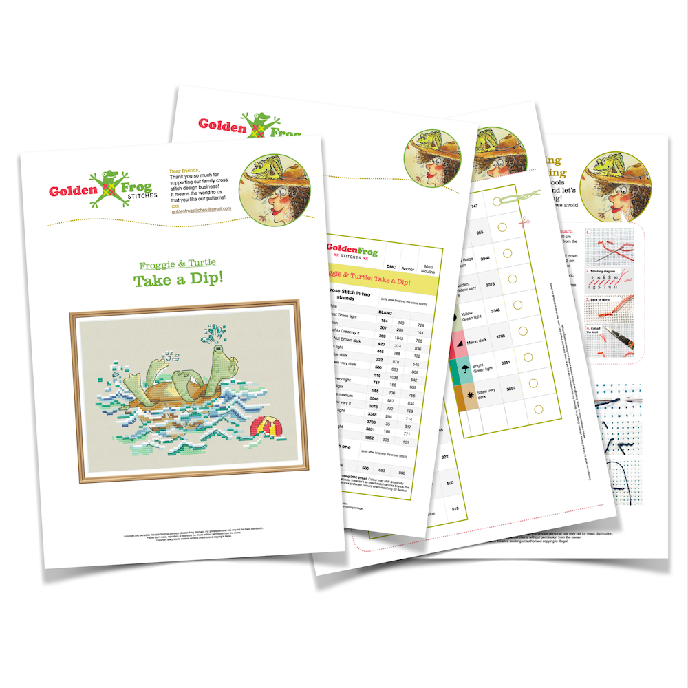 Turtle takes a Dip (Digital Pattern Download)
