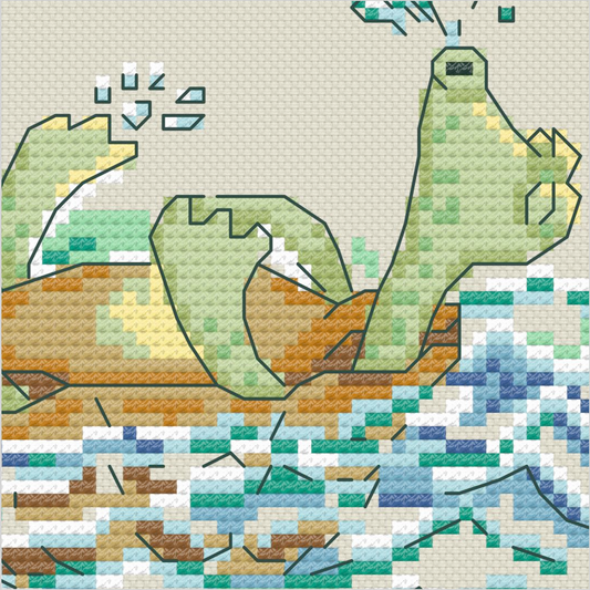 Turtle takes a Dip (Digital Pattern Download)