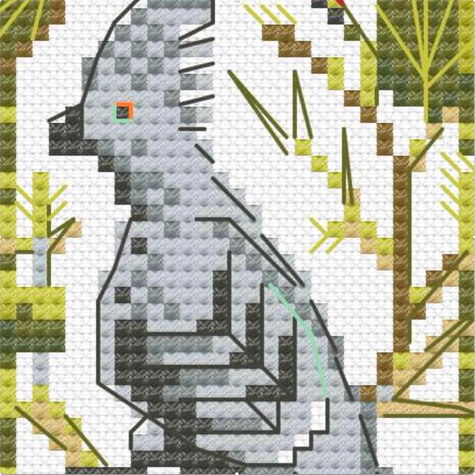 Grey Loerie (Go-Away Bird) Bookmark (Digital Pattern Download)