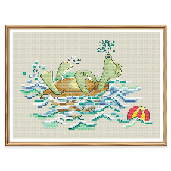 Turtle takes a Dip (Digital Pattern Download)