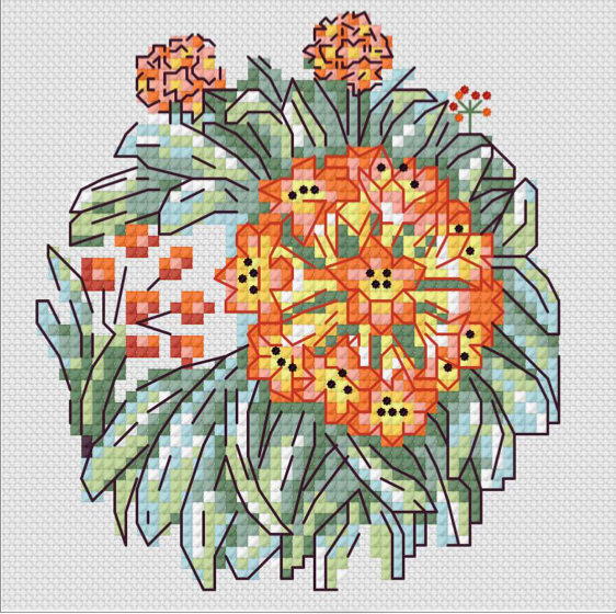Cross stitch pattern roll-over