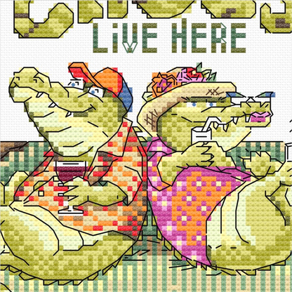 Two Old Crocs Live Here (Digital Pattern Download)