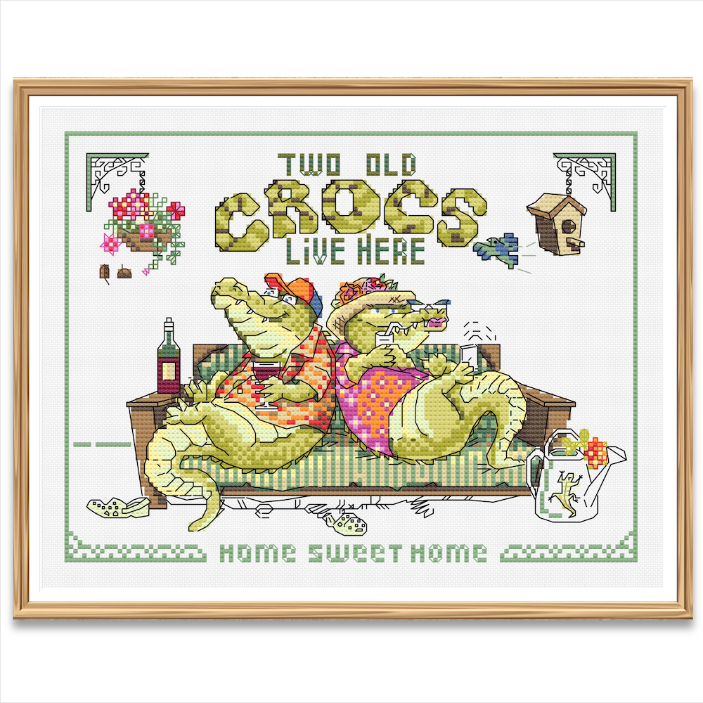 Two Old Crocs Live Here (Digital Pattern Download)