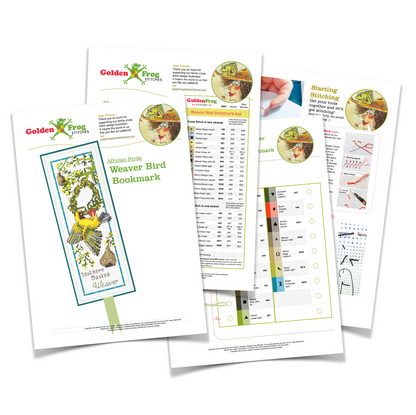 Weaver Bird Bookmark (Digital Pattern Download)