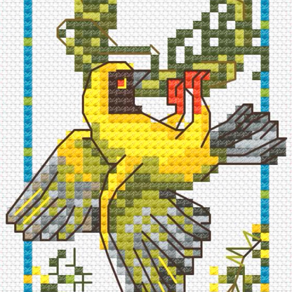 Weaver Bird Bookmark (Digital Pattern Download)